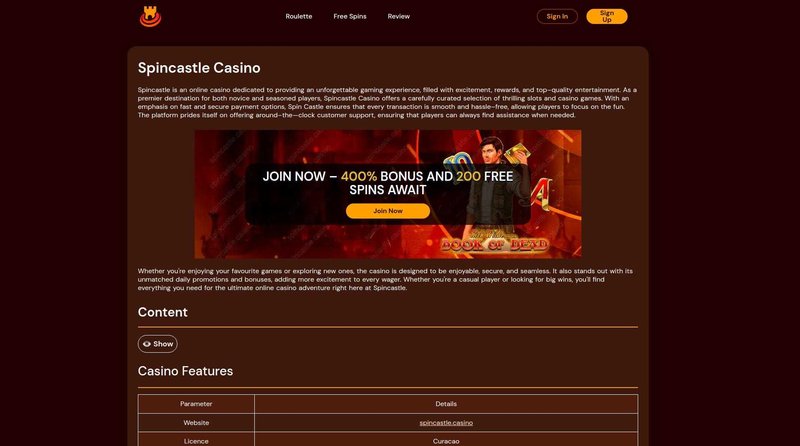 Best spin castle login in United Kingdom